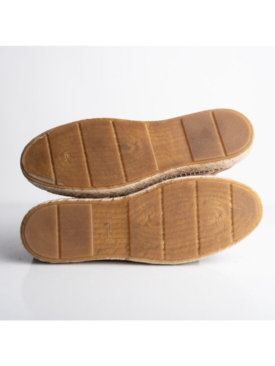 Massimo Dutti Mens Leather Espadrille Loafers Brown Sz US 9 EU 42 NWD defect main image 6
